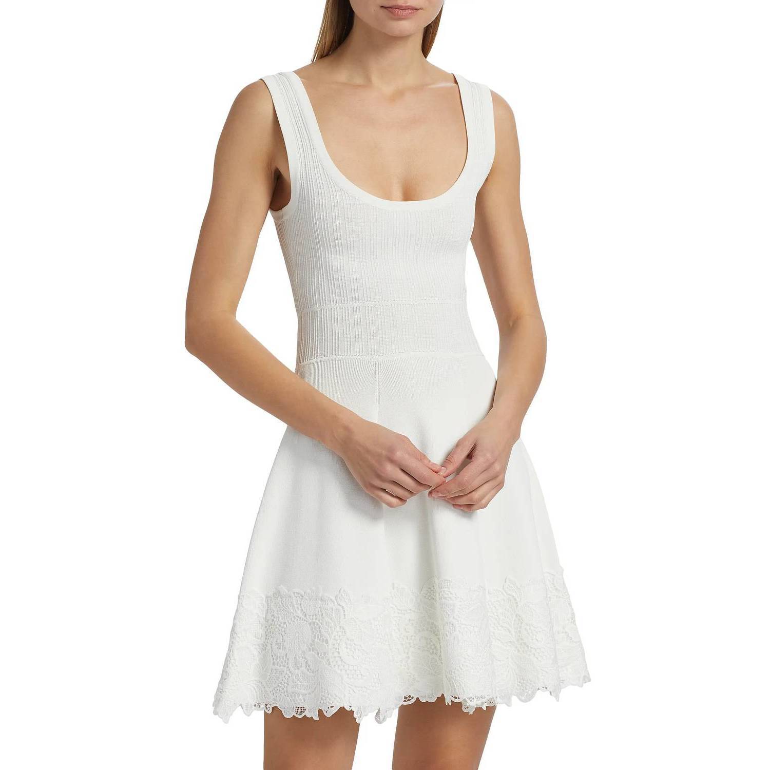 New Generation Love Orpheus Lace Combo Dress In White